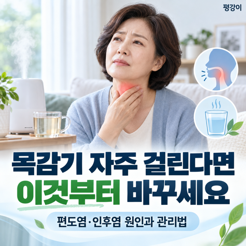 편도염·인후염(목감기) 자주 걸리는 이유와 좋은 음식, 목 건강 지키는 법
