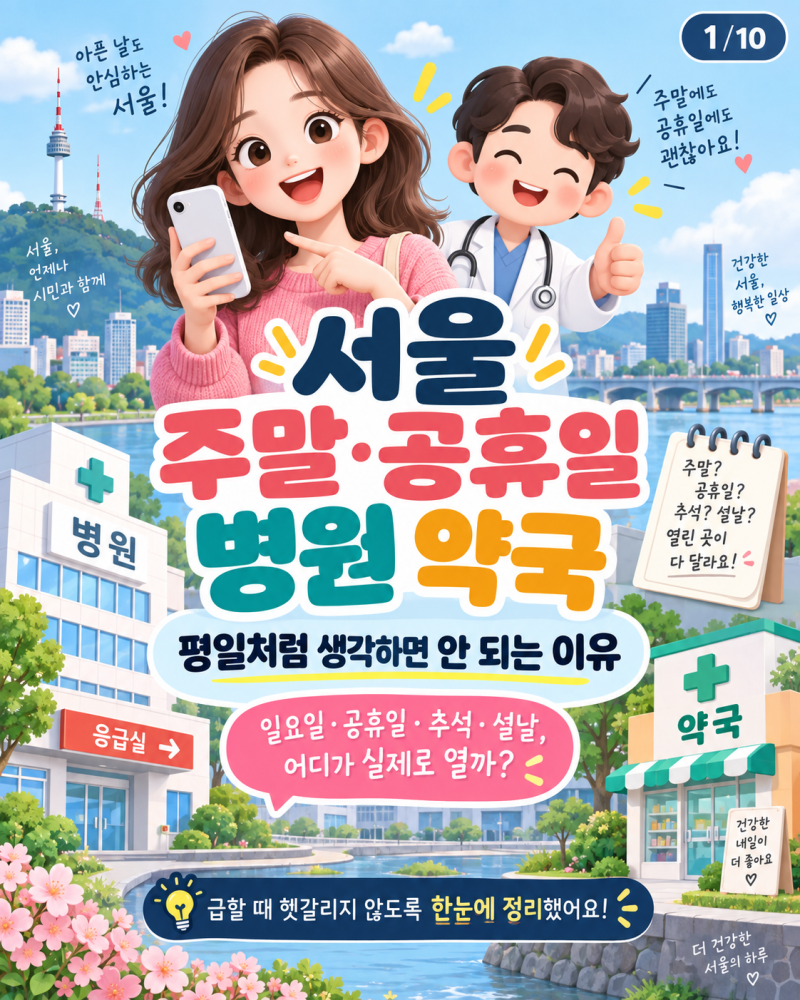 서울 주말·공휴일 문 여는 병원 약국 어디? 추석·설날 24시간 응급실 찾는 법 총정리