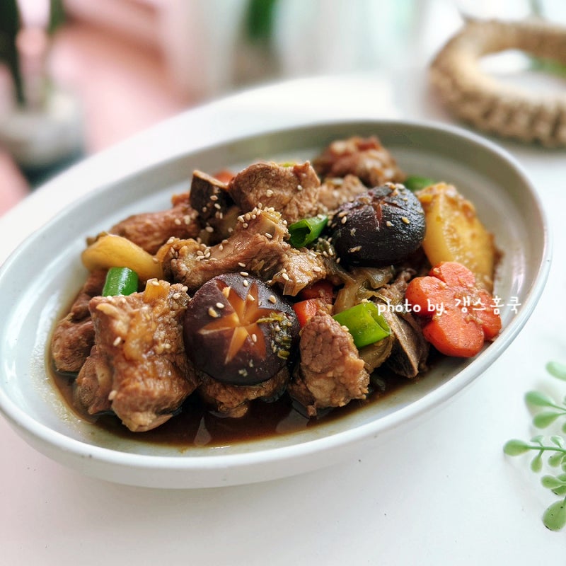 간장 돼지갈비찜 레시피 양념 황금비율로 만드는법