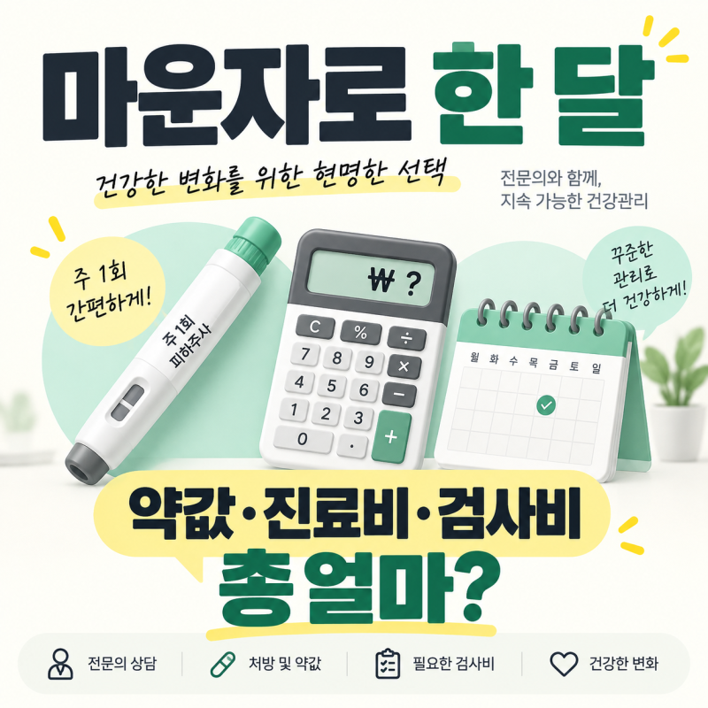 마운자로 한 달 비용 판단 기준 5가지, 약값·진료비·검사비 예산 (초기 vs 유지·연간)
