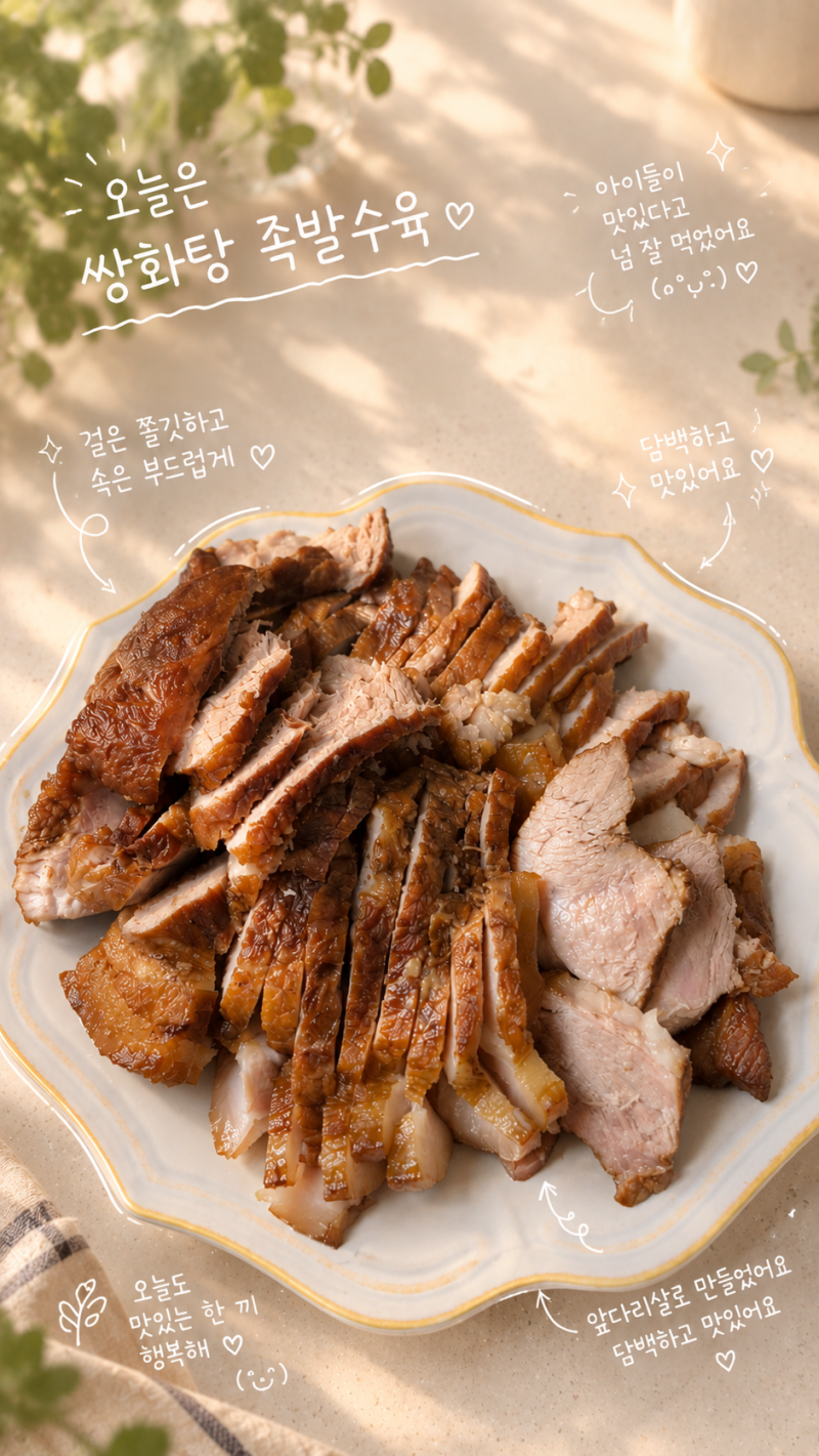 쌍화탕 1병 넣었더니 족발집 맛! 앞다리살로 만드는 족발수육 레시피