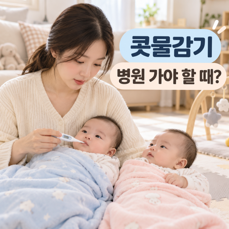 3~4개월 신생아 환절기 콧물감기, 병원 가야 할 때 vs 지켜봐도 될 때