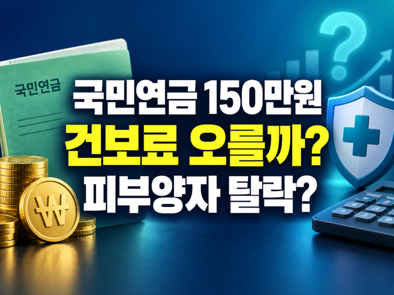 국민연금 월 150만원 받으면 건강보험료가 오를까? 피부양자 탈락 기준 확인