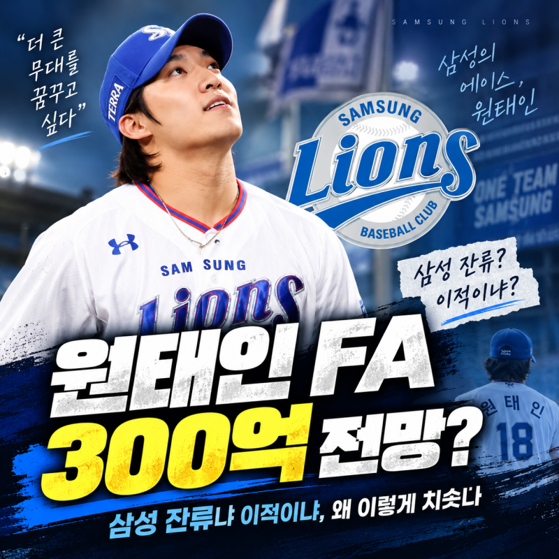 원태인 FA 얼마 받을까? 삼성 잔류냐 이적이냐, 300억 전망 나온 이유