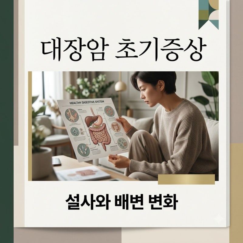 대장암 초기증상 설사 특징과 놓치면 안 될 몸의 신호 5가지