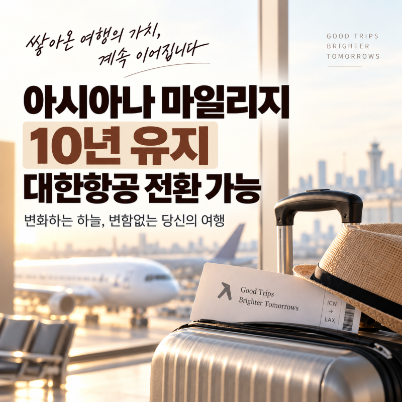 내 아시아나 마일리지 어떻게 되나? 10년 유지·대한항공 전환 방법 총정리
