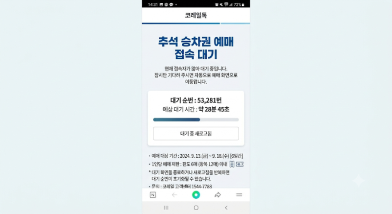 2026 추석 KTX·SRT 열차표 예매 일정 및 성공 꿀팁, 취소 수수료 안내