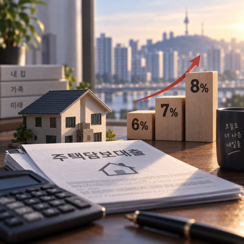 주담대 금리 8% 눈앞…3억원 빌렸다면 이자 얼마나 늘까?