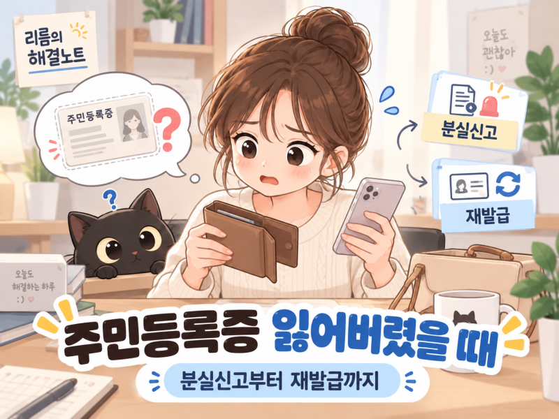 주민등록증 잃어버렸을 때 분실신고부터 재발급까지