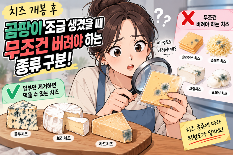 치즈 곰팡이 잘라내고 먹어도 될까? 버려야 할 종류 총정리