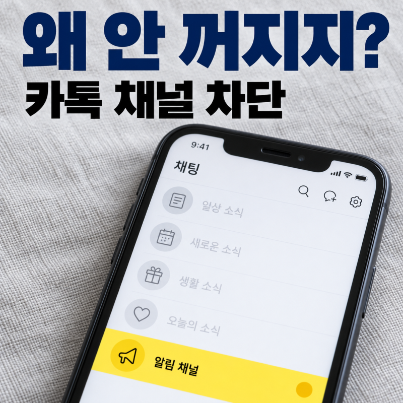 카톡 채널 차단 방법 2군데, 그전에 볼 것.. 이거 끄면 배송 안내도 끊긴다