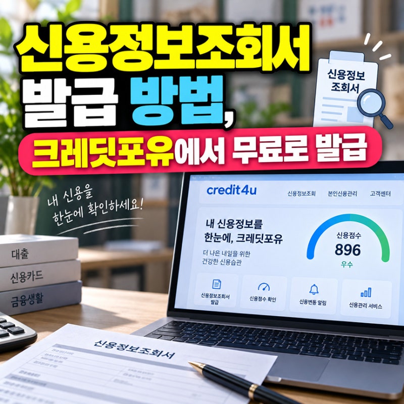 신용정보조회서뜻과 발급 방법, 크레딧포유에서 무료로 발급, 오프라인으로 발급하기