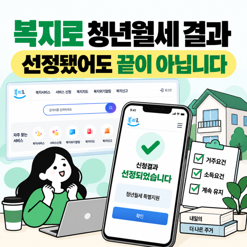 복지로 청년월세 결과 확인 후 중지되는 경우