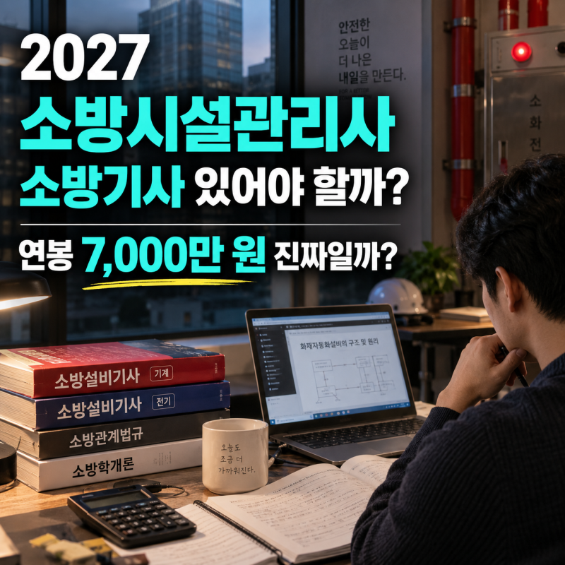 소방시설관리사 비전공자는 소방기사 있어야 할까? 연봉 7,000만원 진짜일까