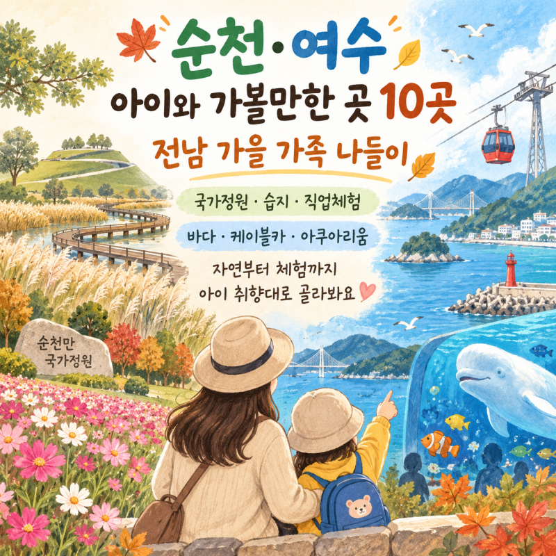 순천·여수 아이와 가볼만한 곳 10곳｜전남 가을 가족 나들이
