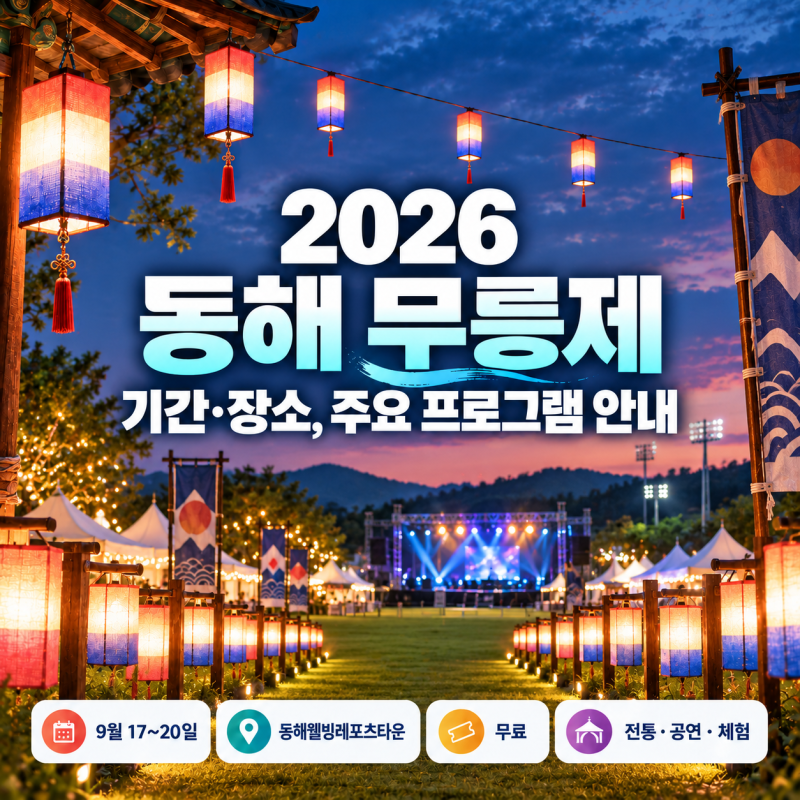 2026 동해 무릉제 기간·장소, 주요 프로그램 안내