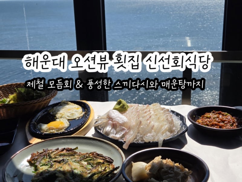 부산 해운대 횟집 추천 신선회식당 | 해운대블루라인파크 맛집 가성비 모듬회 오션뷰