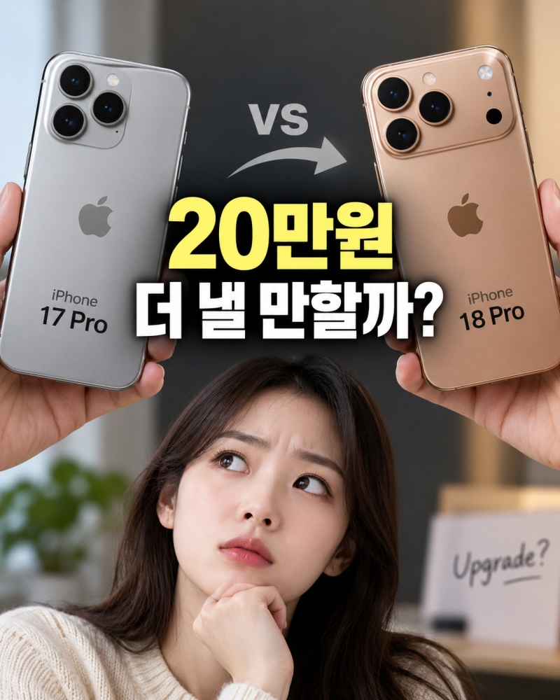 아이폰17 프로 vs 18 프로 차이, 20만원 더 낼 만한 변화는 3가지