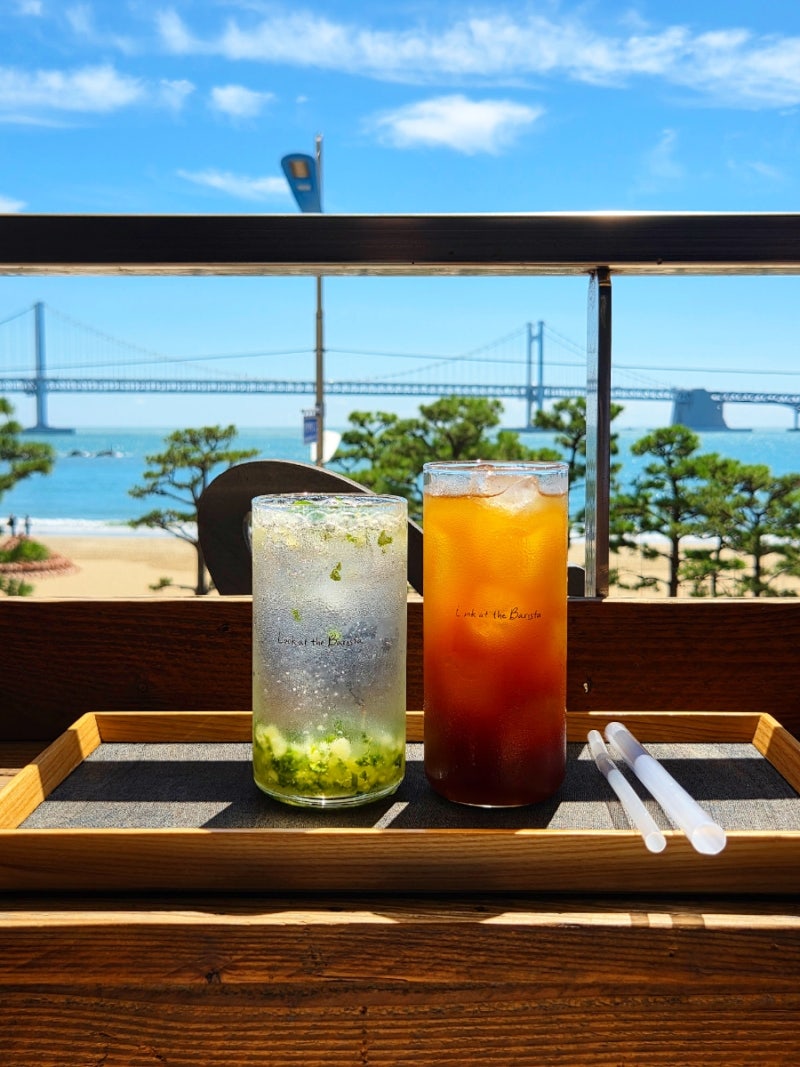 부산 광안리 카페 오션뷰 룩앳더바리스타 광안 주차 메뉴