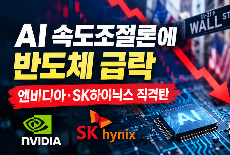 AI 속도조절론에 뉴욕증시 약세…엔비디아·반도체 급락, 오늘 코스피는?