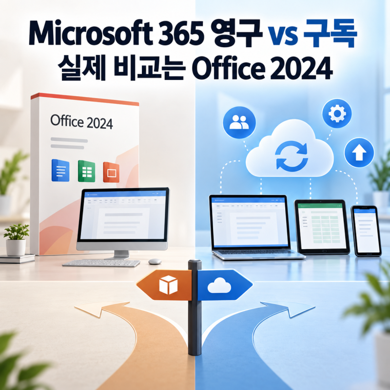 마이크로소프트 365 영구 vs 구독, 실제 비교대상은 Office 2024입니다