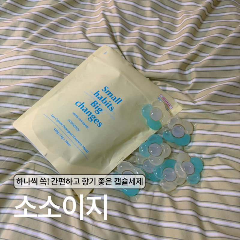 [소소이지] | 간편하게 사용하는 캡슐세제 그리너리 머스크 내돈내산