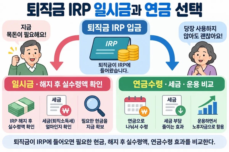 퇴직금 개인 IRP 총정리｜계좌 개설부터 수령·해지·세금까지
