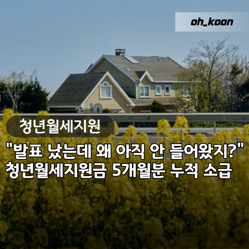 청년월세지원금 "발표 났는데 왜 아직 안 들어왔지?" 청년월세지원 5월분 소급 입금일과 확인....