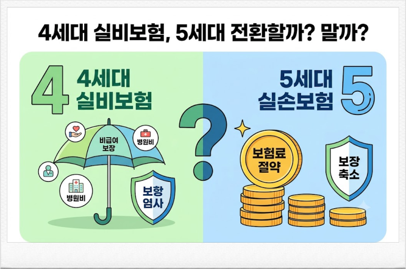 4세대 실비보험, 5세대 전환할까?