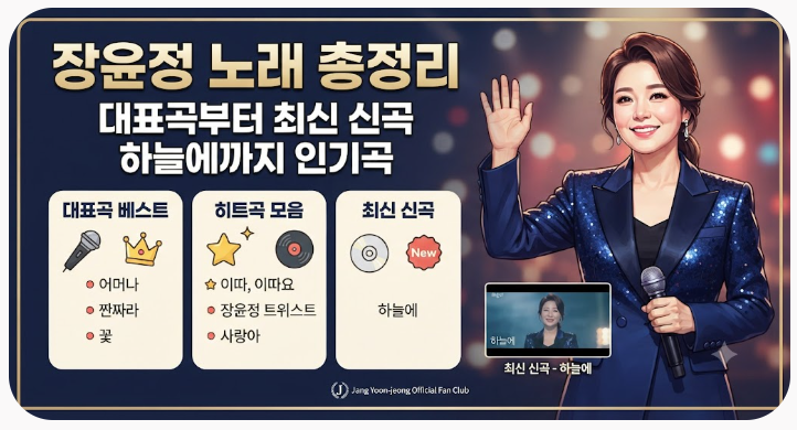 장윤정 노래 대표곡부터 최신 신곡 하늘에까지 인기곡 총정리