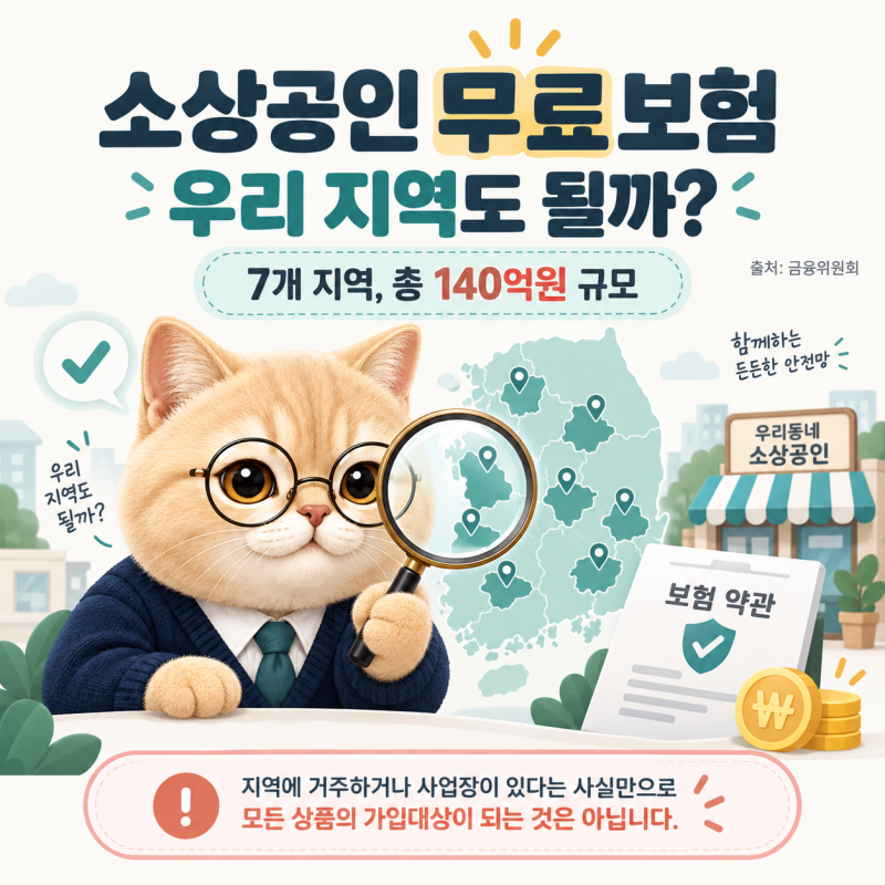 소상공인 무료보험, 7개 지역별 보장이 어떻게 다를까?