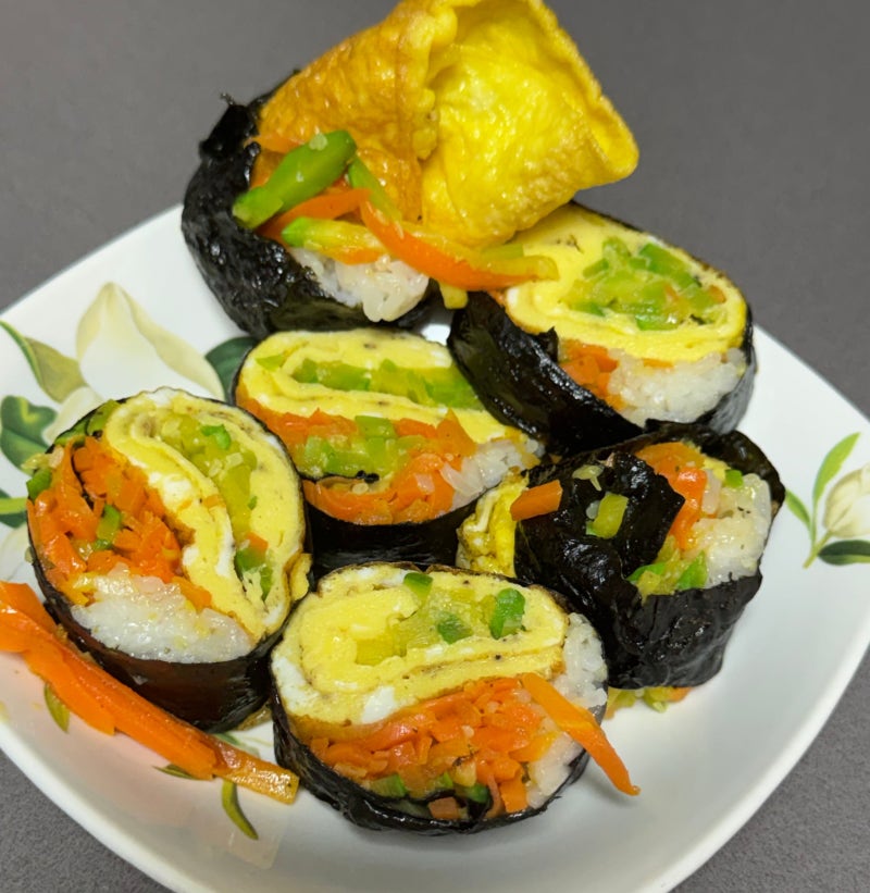 [당근계란 키토김밥 레시피] 다이어트 식단 직접 만들기