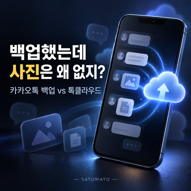 카카오톡 대화 백업했는데 사진은 왜 없을까? 무료 백업과 톡클라우드 차이