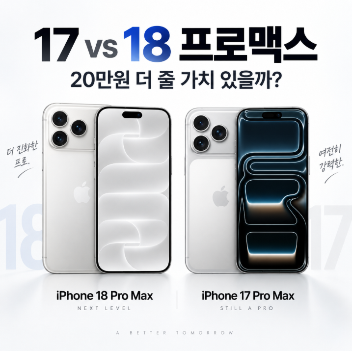 아이폰17 프로맥스 vs 18 프로맥스 비교, 20만원 더 주고 살 가치 있을까?