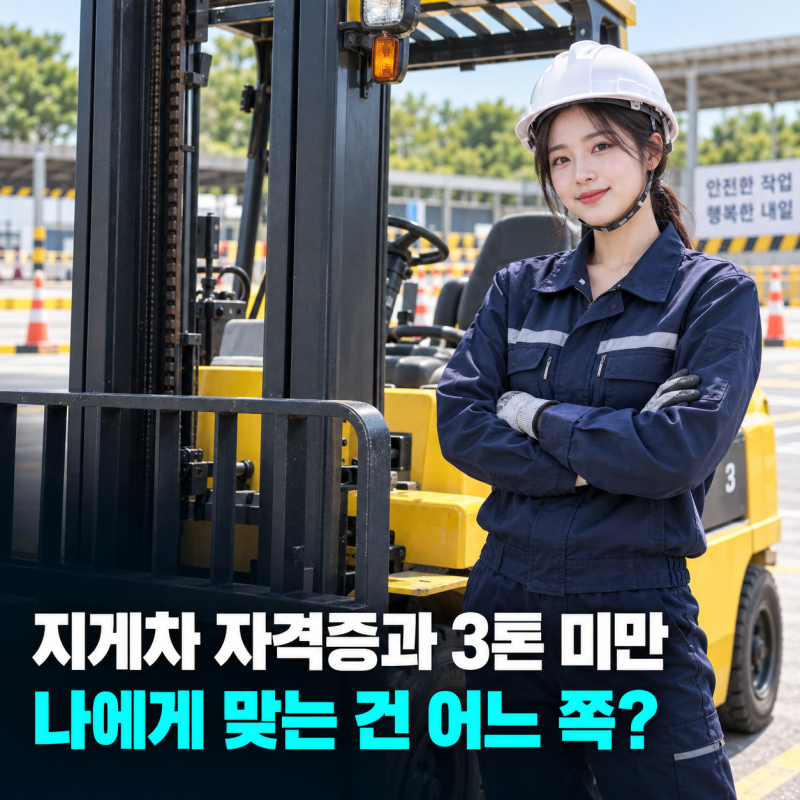 지게차 자격증과 3톤 미만 면허, 뭐가 다를까?｜시험·교육·취업 기준