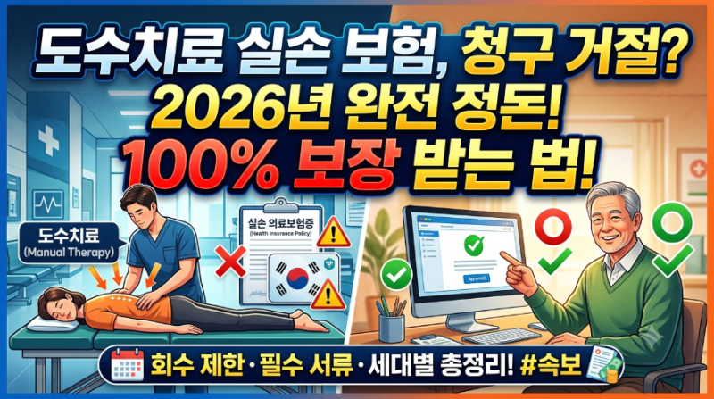 [속보] "도수 치료 실손 보장 안 된다?" 2026년 바뀐 실손 보험 적용 기준 총정리