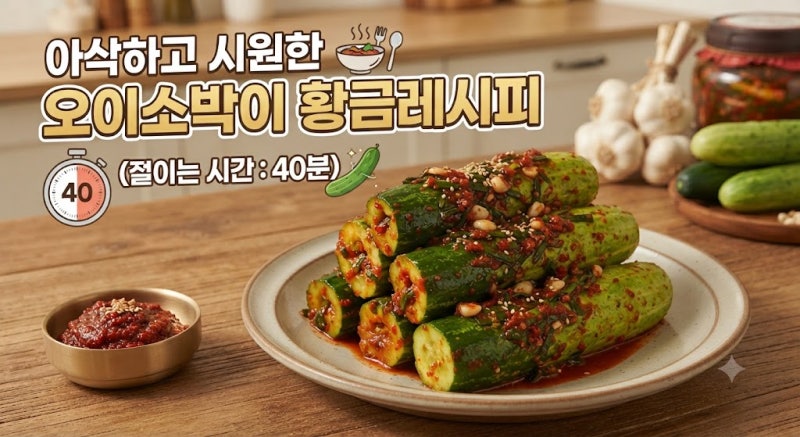 아삭하고 시원한 오이소박이 황금레시피