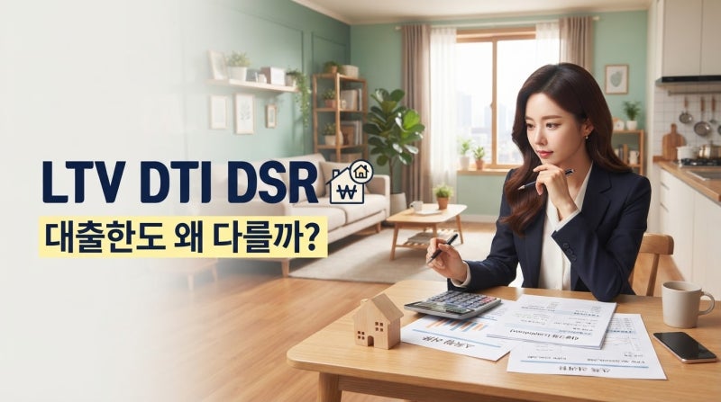 LTV DTI DSR 차이｜2026년 대출 규제 기준 7단계 정리