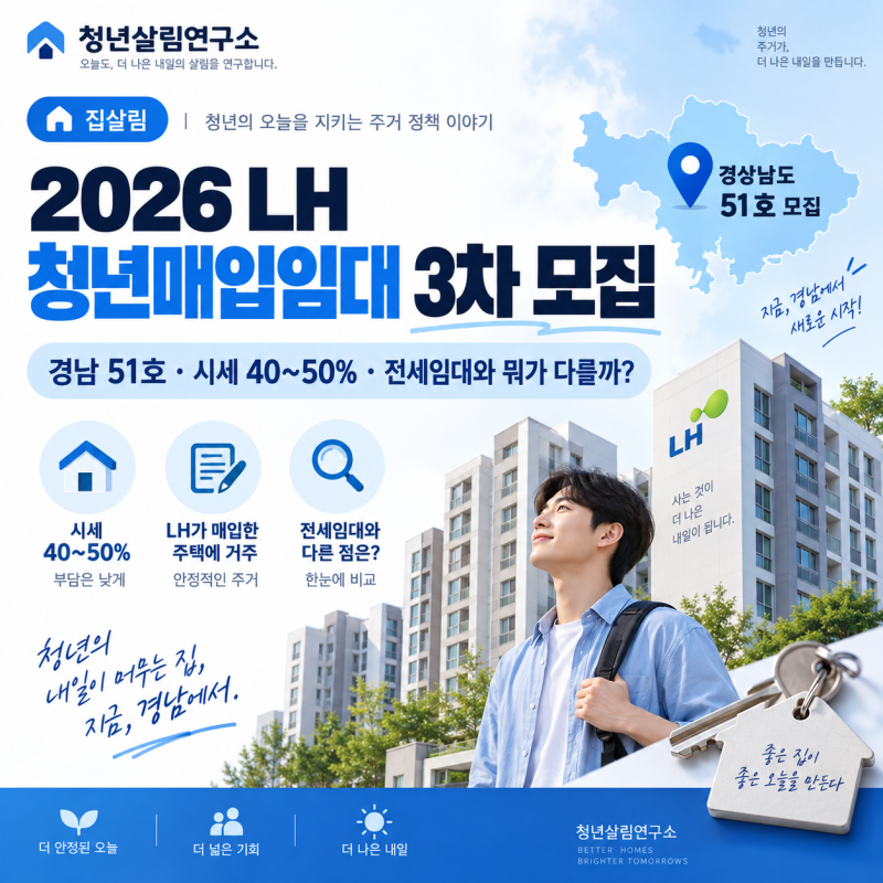 2026 경남 LH 청년매입임대 3차 모집｜자격·지역·임대료 총정리