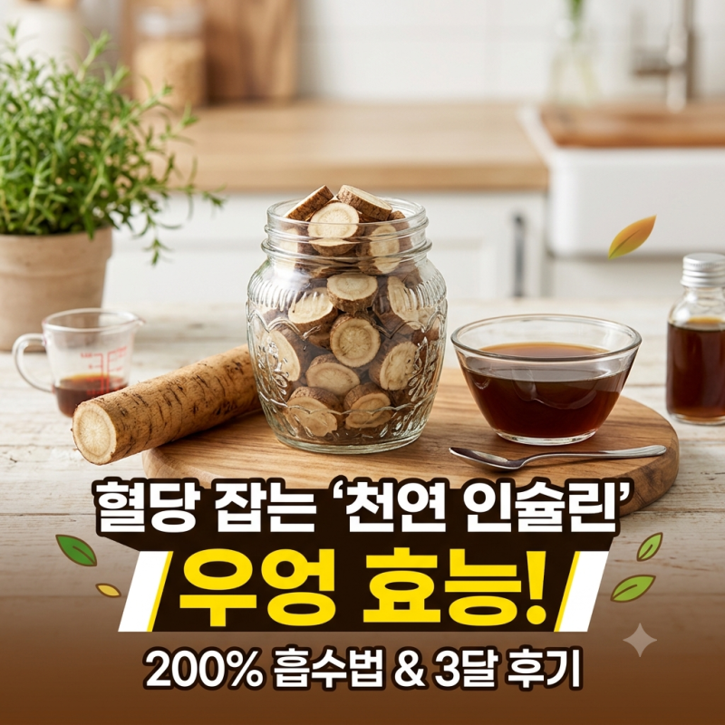 혈당 잡는 '천연 인슐린' 우엉 효능! 200% 흡수법 & 3달 후기