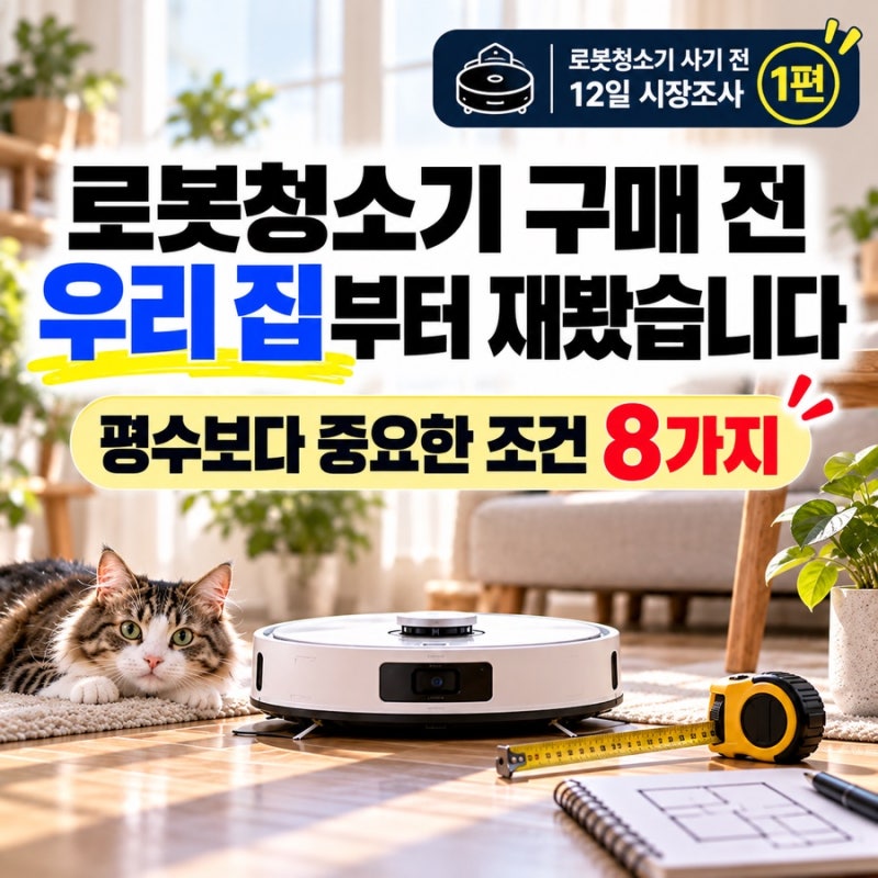 로봇청소기 구매 전 우리 집부터 재봤습니다｜평수보다 중요한 조건 8가지 [로봇청소기 사기....