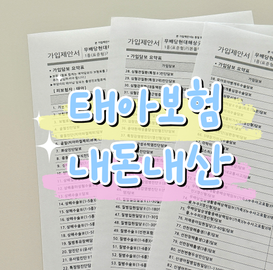 현대해상 태아보험 설계안 (산모특약, 수족구 진단비 삭제) / 출생 후 보험료 내돈내산