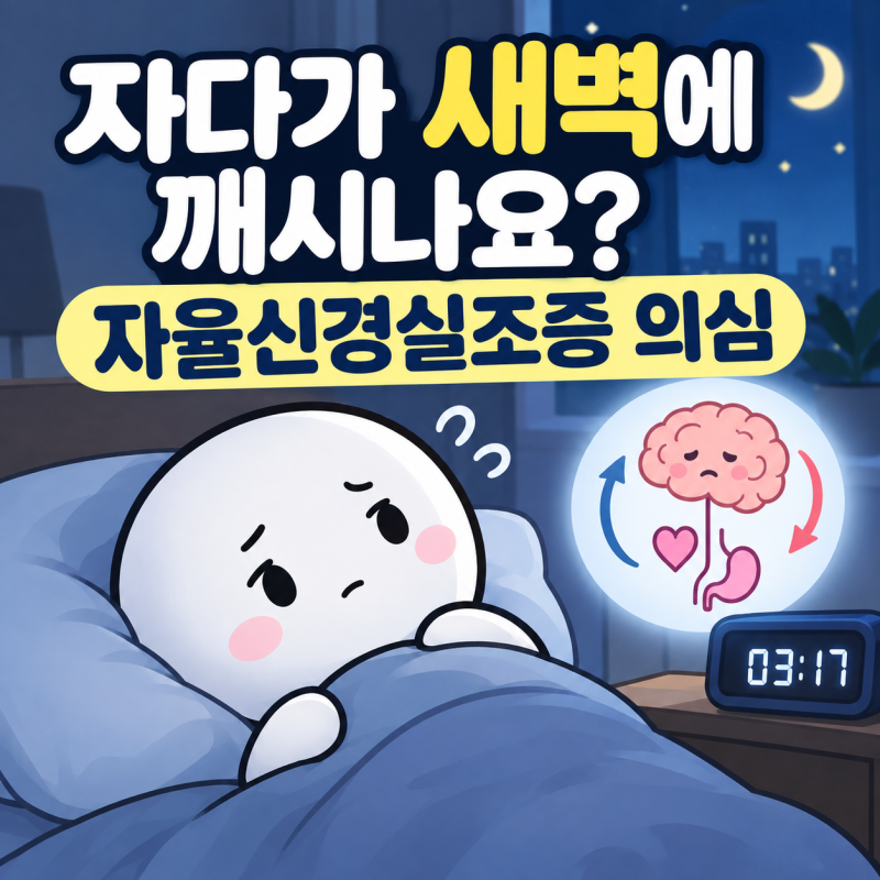 자다가 새벽에 깨시나요? 자율신경실조증 증상