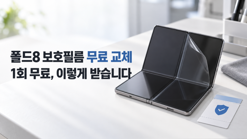 갤럭시 Z 폴드8 내부 보호필름 무료 교체｜쿠폰 받는 법·기간·센터 방문 팁