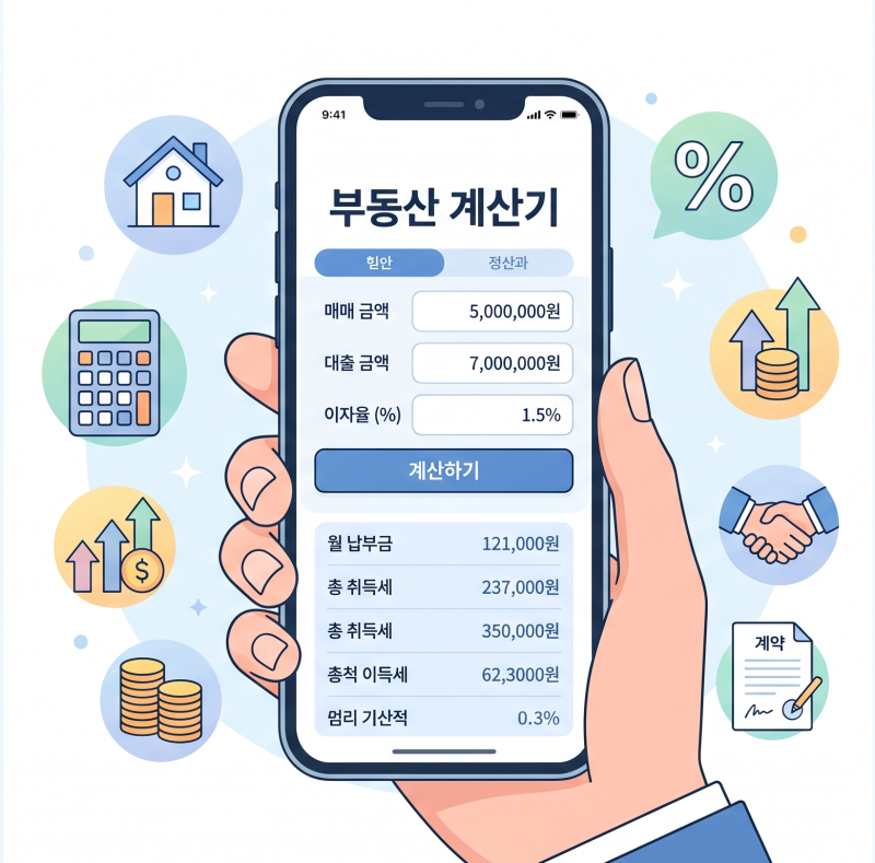 부동산 계산기 활용법 총정리 취득세부터 양도세까지 한 번에 끝내기