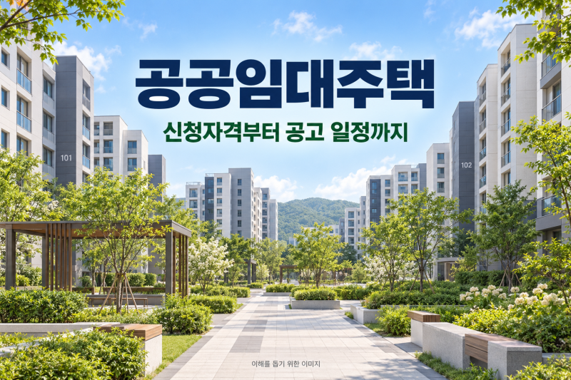 공공임대주택 신청자격 총정리,2026 LH·SH 공고 일정과 신청방법