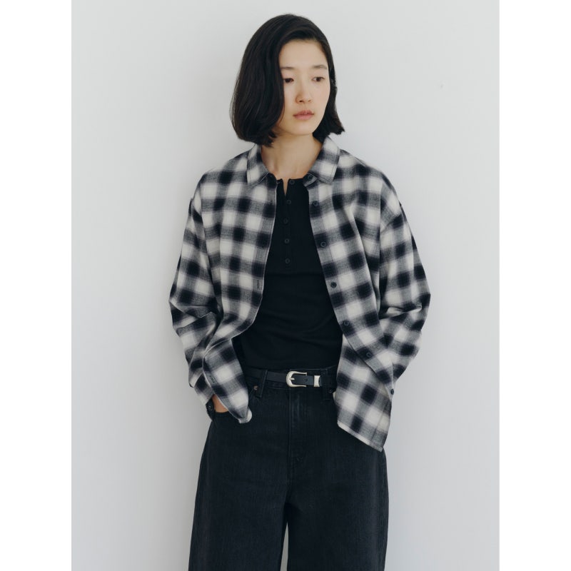 여성 가을 남방 전지현 체크셔츠코디로 보는 여자 간절기 옷! 탑텐 플란넬 셔츠