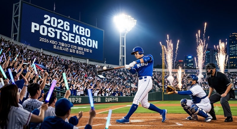 2026 KBO 가을야구 플레이오프 티켓 예매 방법 및 포스트시즌 일정 총정리