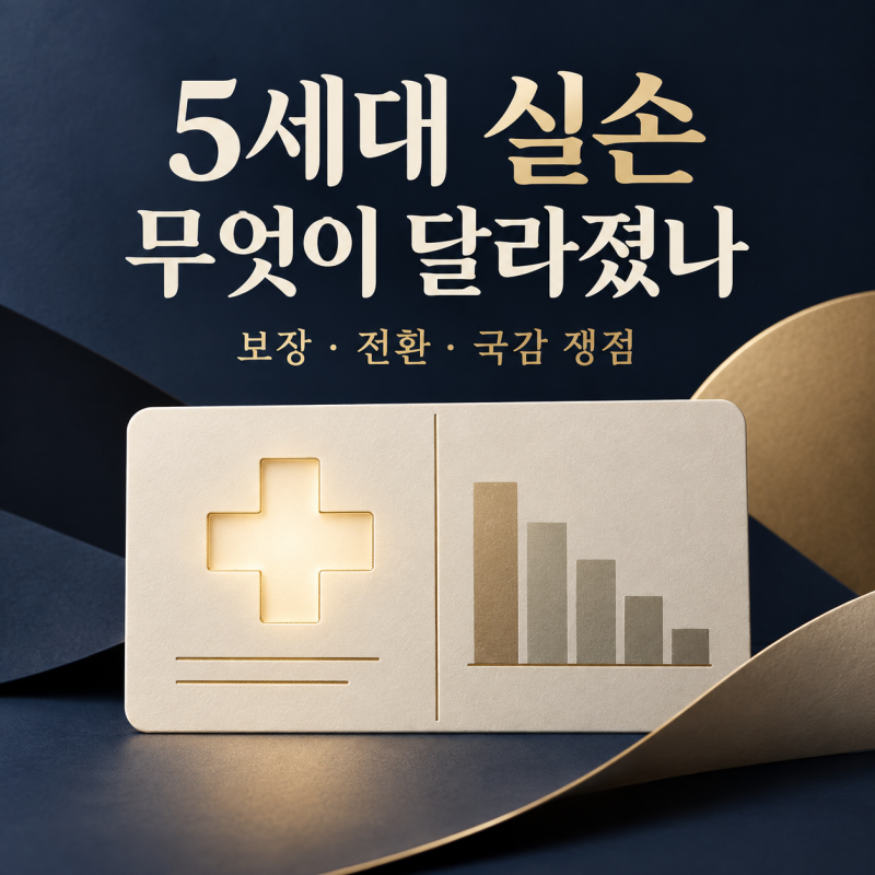 5세대 실손보험이란? 보장 축소·전환율 저조, 2026 국감에서 따질 쟁점