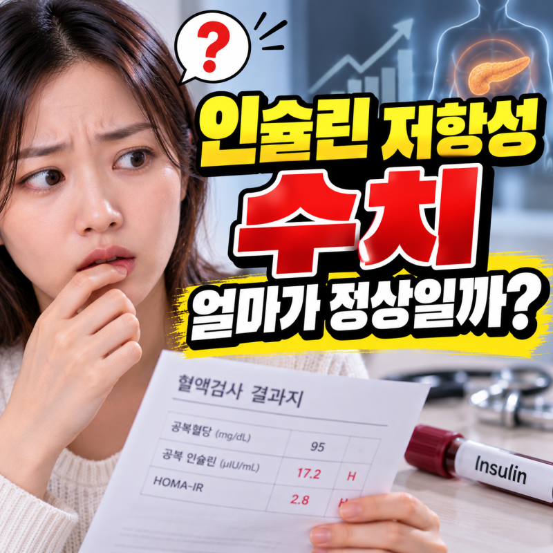 인슐린 저항성 수치 얼마가 정상일까? 검사 기준과 낮추는 방법 총정리